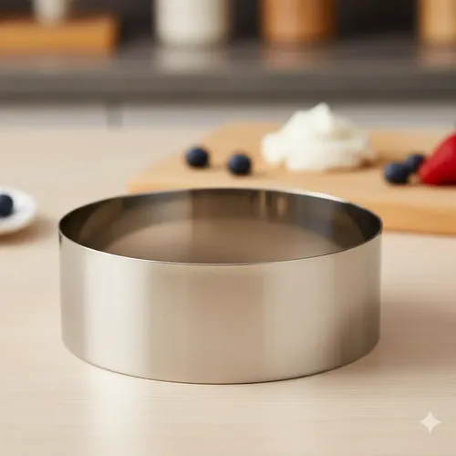 Aro Molde Para Torta Acero Inoxidable 8,5cm Alto 16 A 30 Cm Gris