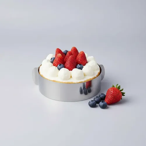 Aro Molde Para Torta Acero Inoxidable 8,5cm Alto 16 A 30 Cm Gris