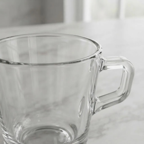 Taza Cafe De Vidrio Blinkmax Con Plato 73 Ml